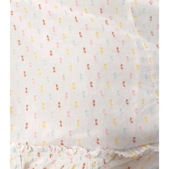 Madewell White Multicolor Clip Dot Cotton Coverup Dress Women's Size Large - Picture 4 of 8